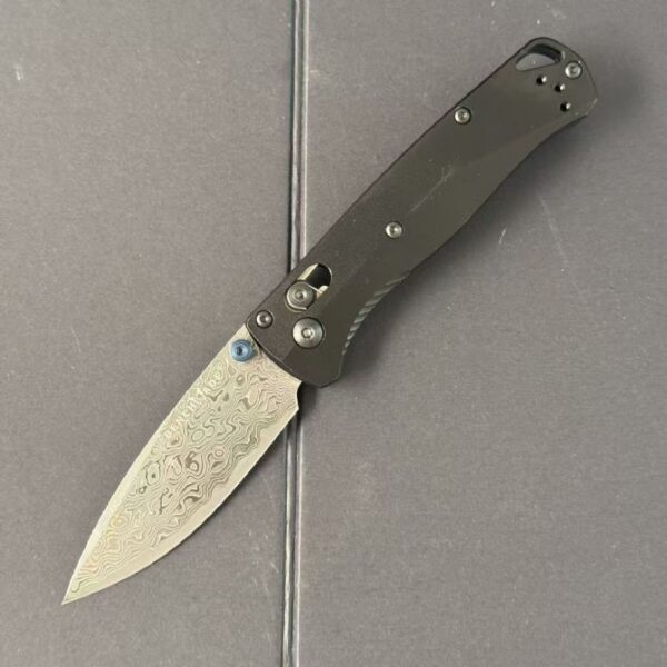 Benchmade 533SL-10 Mini Bugout – Aluminum Handle, Damascus Blade