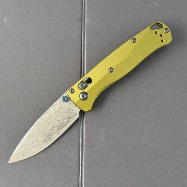 Benchmade 533SL-10 Mini Bugout – Aluminum Handle, Damascus Blade