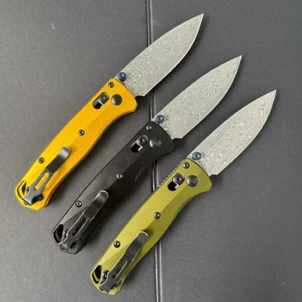 Benchmade 533SL-10 Mini Bugout – Aluminum Handle, Damascus Blade