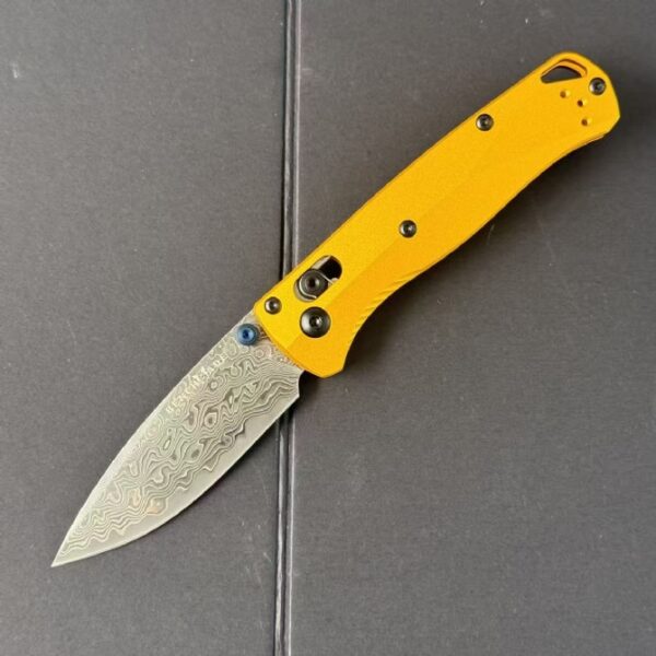 Benchmade 533SL-10 Mini Bugout – Aluminum Handle, Damascus Blade