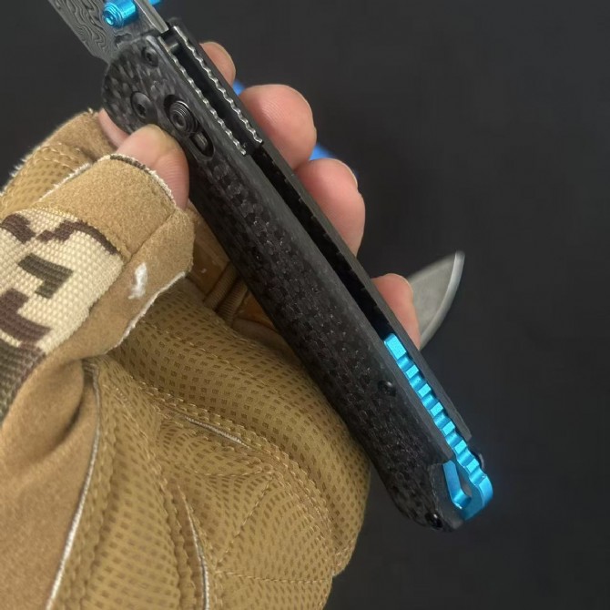 Benchmade 535-3 Bugout – Carbon Fiber Handle, Damascus Blade - Image 7