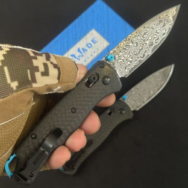 Benchmade 535-3 Bugout – Carbon Fiber Handle, Damascus Blade