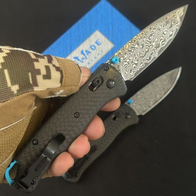 Benchmade 535-3 Bugout – Carbon Fiber Handle, Damascus Blade - Image 8