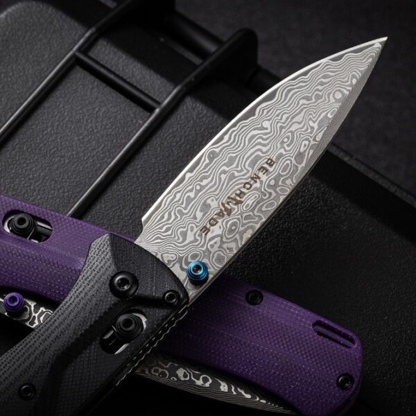 Benchmade 535 Bugout Folding knife – Damascus Blade, G10 Handle