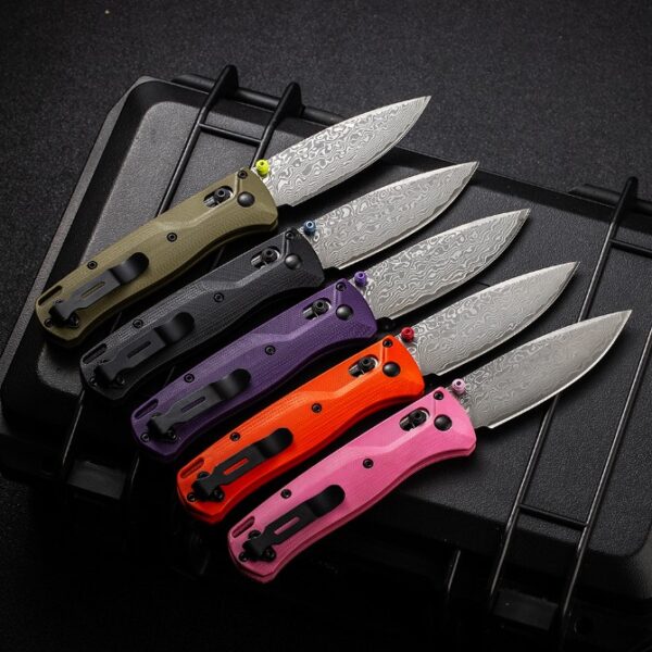Benchmade 535 Bugout Folding knife – Damascus Blade, G10 Handle