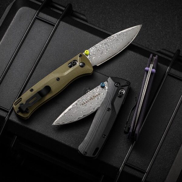 Benchmade 535 Bugout Folding knife – Damascus Blade, G10 Handle