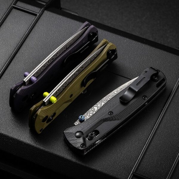 Benchmade 535 Bugout Folding knife – Damascus Blade, G10 Handle