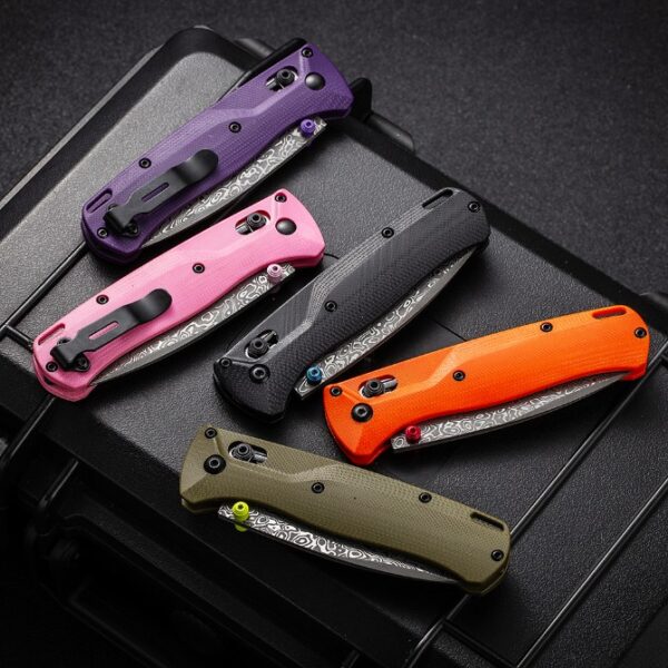 Benchmade 535 Bugout Folding knife – Damascus Blade, G10 Handle