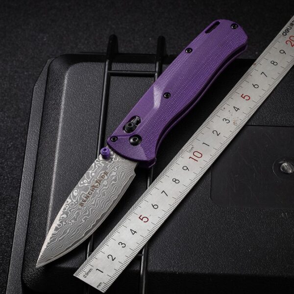 Benchmade 535 Bugout Folding knife – Damascus Blade, G10 Handle
