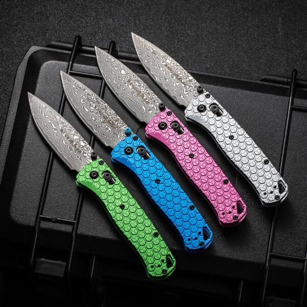 Benchmade 535 Bugout – Damascus Blade,T6061 Handle