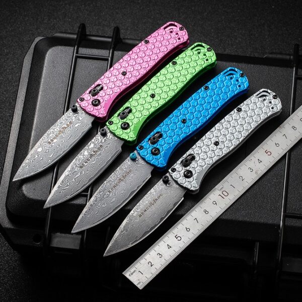 Benchmade 535 Bugout – Damascus Blade,T6061 Handle