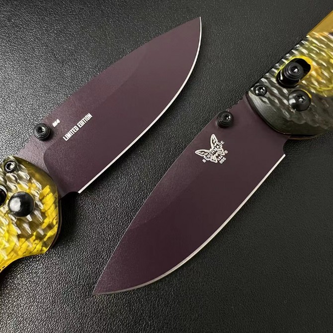 Benchmade 565PL-2501 Mini Freek – Hammered Blade, Clear PEI Handle - Image 9