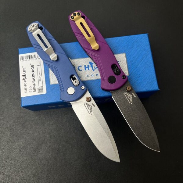 Benchmade 585 Mini Barrage Folding Knife – CF-Elite Handle (Automatic)