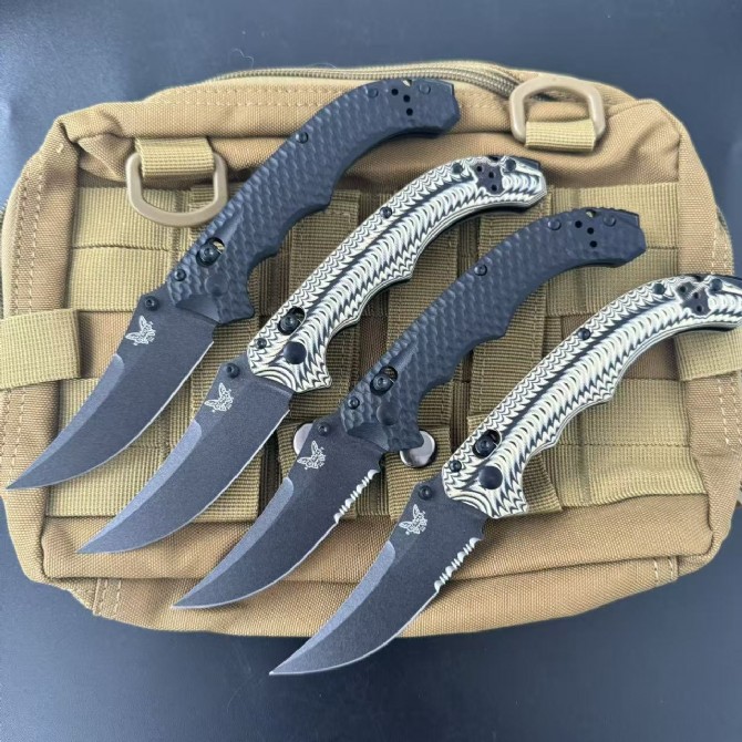 Benchmade 865 Mini Bedlam – G10 Handle, four variants full knife view