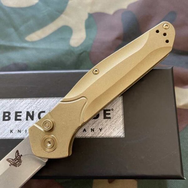 Benchmade 940 Osborne Automatic Knife( Side-Opening) – Gold
