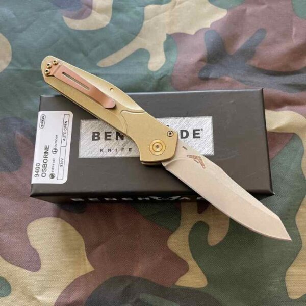 Benchmade 940 Osborne Automatic Knife( Side-Opening) – Gold