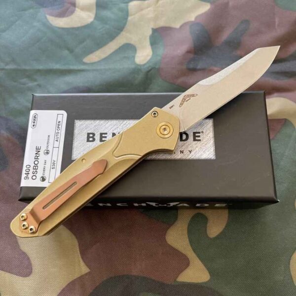 Benchmade 940 Osborne Automatic Knife( Side-Opening) – Gold
