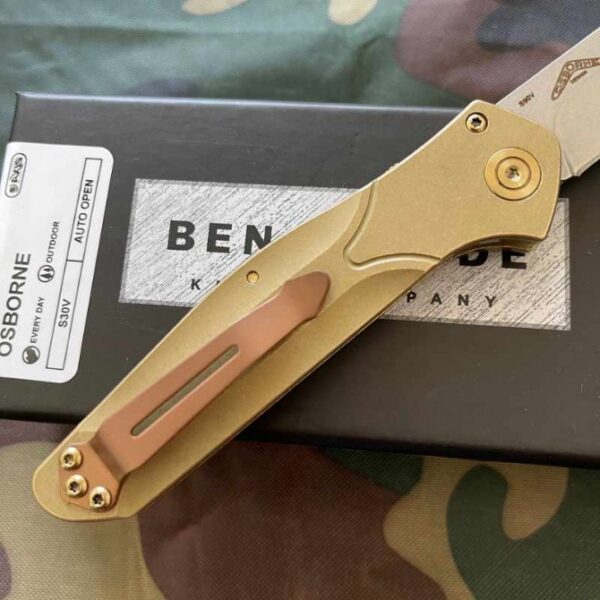 Benchmade 940 Osborne Automatic Knife( Side-Opening) – Gold