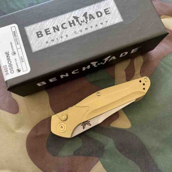 Benchmade 940 Osborne Automatic Knife( Side-Opening) – Gold