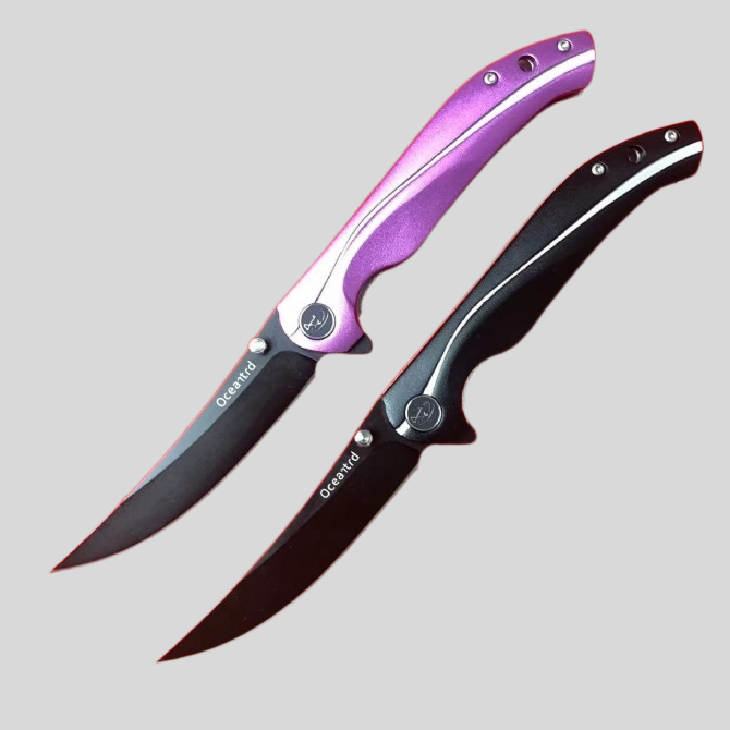 Benchmade Folding Knife – ATRD Collaboration, Aluminum Handle, full knife front view