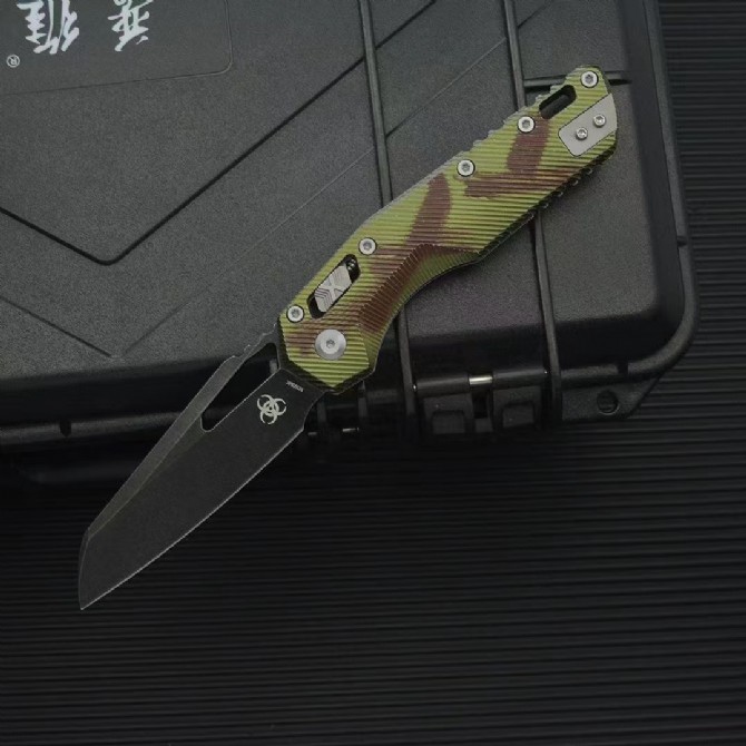 Microtech MSI RAM LOK Manual Folding Knife, full knife front view