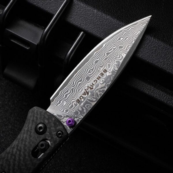 Benchmade 535-3 Bugout High-End Version – Carbon Fiber Handle, Damascus Blade