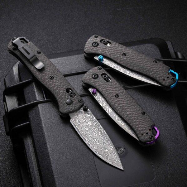 Benchmade 535-3 Bugout High-End Version – Carbon Fiber Handle, Damascus Blade