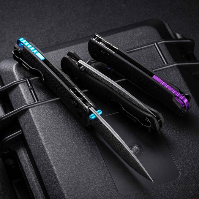 Benchmade 535-3 Bugout High-End Version – Carbon Fiber Handle, Damascus Blade - Image 13