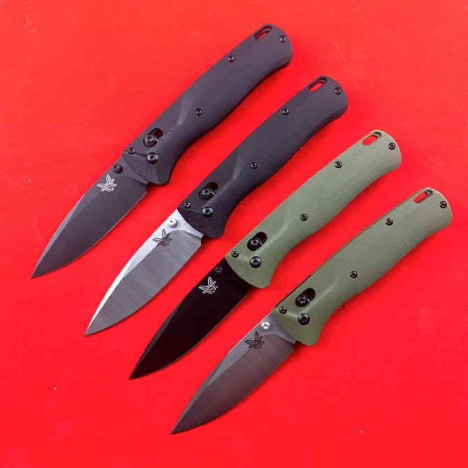 Benchmade 535 bugout folding knife g10 handle axis lock four color variants full view