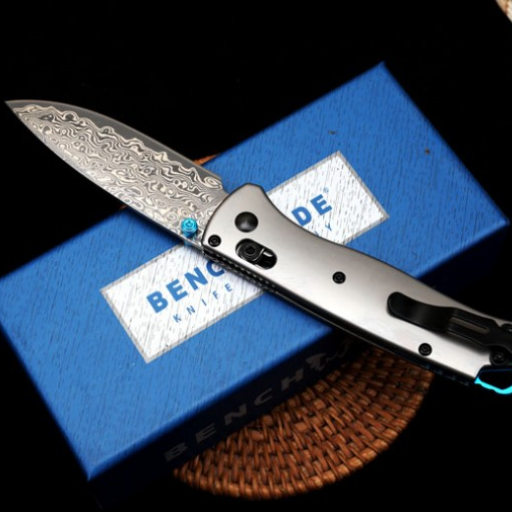 Benchmade 535 Bugout – Titanium Handle, Damascus Blade - Image 3
