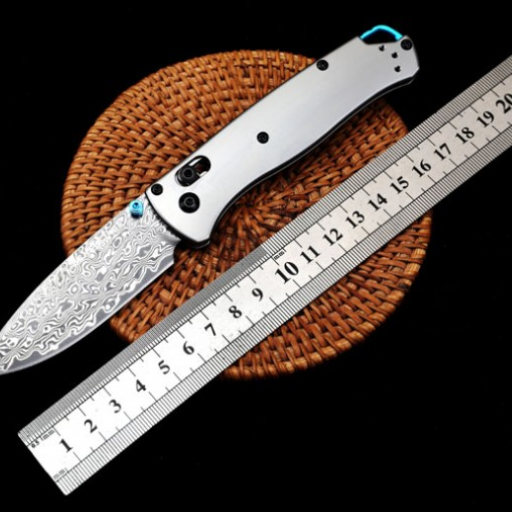 Benchmade 535 Bugout – Titanium Handle, Damascus Blade - Image 8