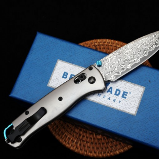 Benchmade 535 Bugout – Titanium Handle, Damascus Blade - Image 10