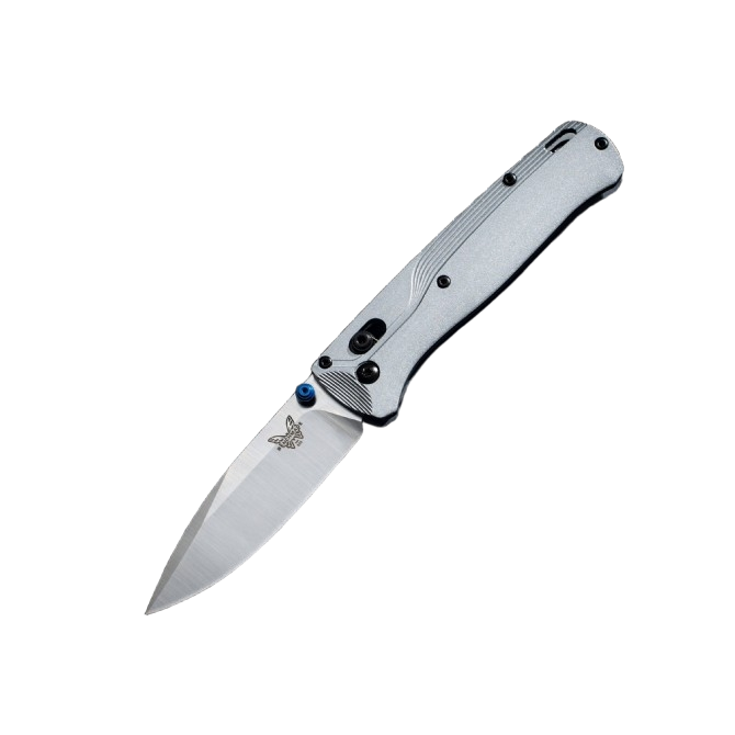 Benchmade 535bk 4 bugout folding knife aluminum handle front view close up