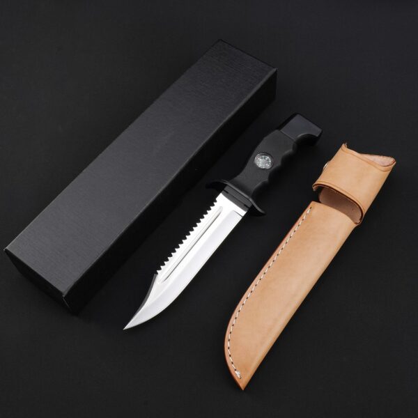 Chinese Snow Leopard Commando Unit–style armed police combat fixed blade knife displayed with presentation gift box