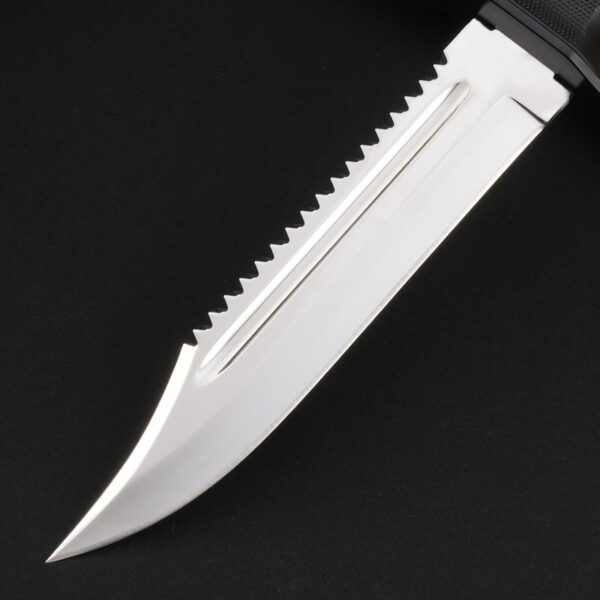 Blade detail of Chinese Snow Leopard Commando Unit–style armed police combat fixed blade knife