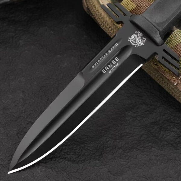 Extrema Ratio ERMES Black Operativo Tactical Knife Blade Detail