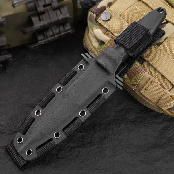 Extrema Ratio ERMES Black Operativo Tactical Knife Sheathed Display