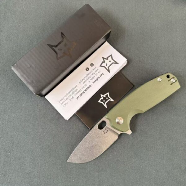 FOX FX 604 Folding Knife – G 10 Handle, Stonewashed Blade (2)