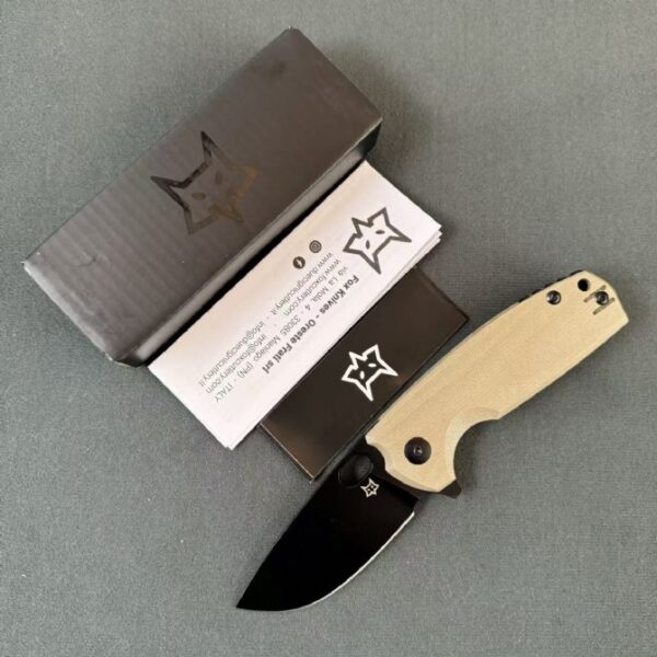 FOX FX 604 Folding Knife – G 10 Handle, Stonewashed Blade (5)