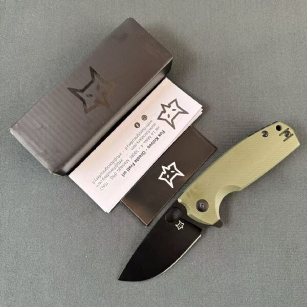 FOX FX 604 Folding Knife – G 10 Handle, Stonewashed Blade (6)