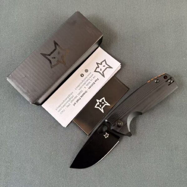 FOX FX 604 Folding Knife – G 10 Handle, Stonewashed Blade (7)