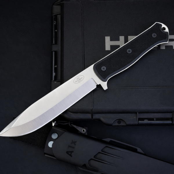 Complete view of Fallkniven A1x Survival Knife without sheath