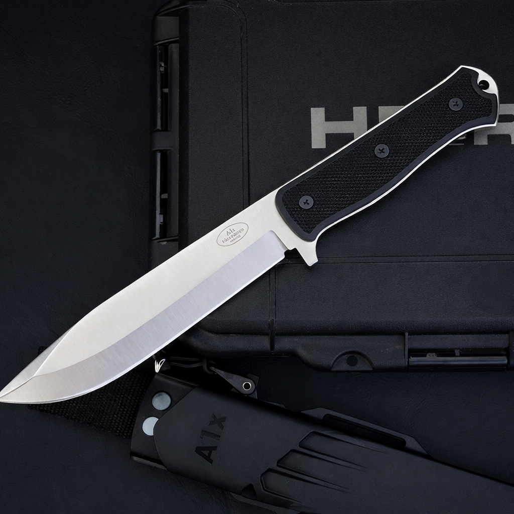 Complete view of Fallkniven A1x Survival Knife without sheath
