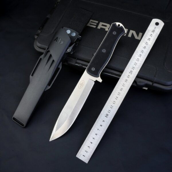 Fallkniven A1x Survival Knife showing overall length and blade measurements