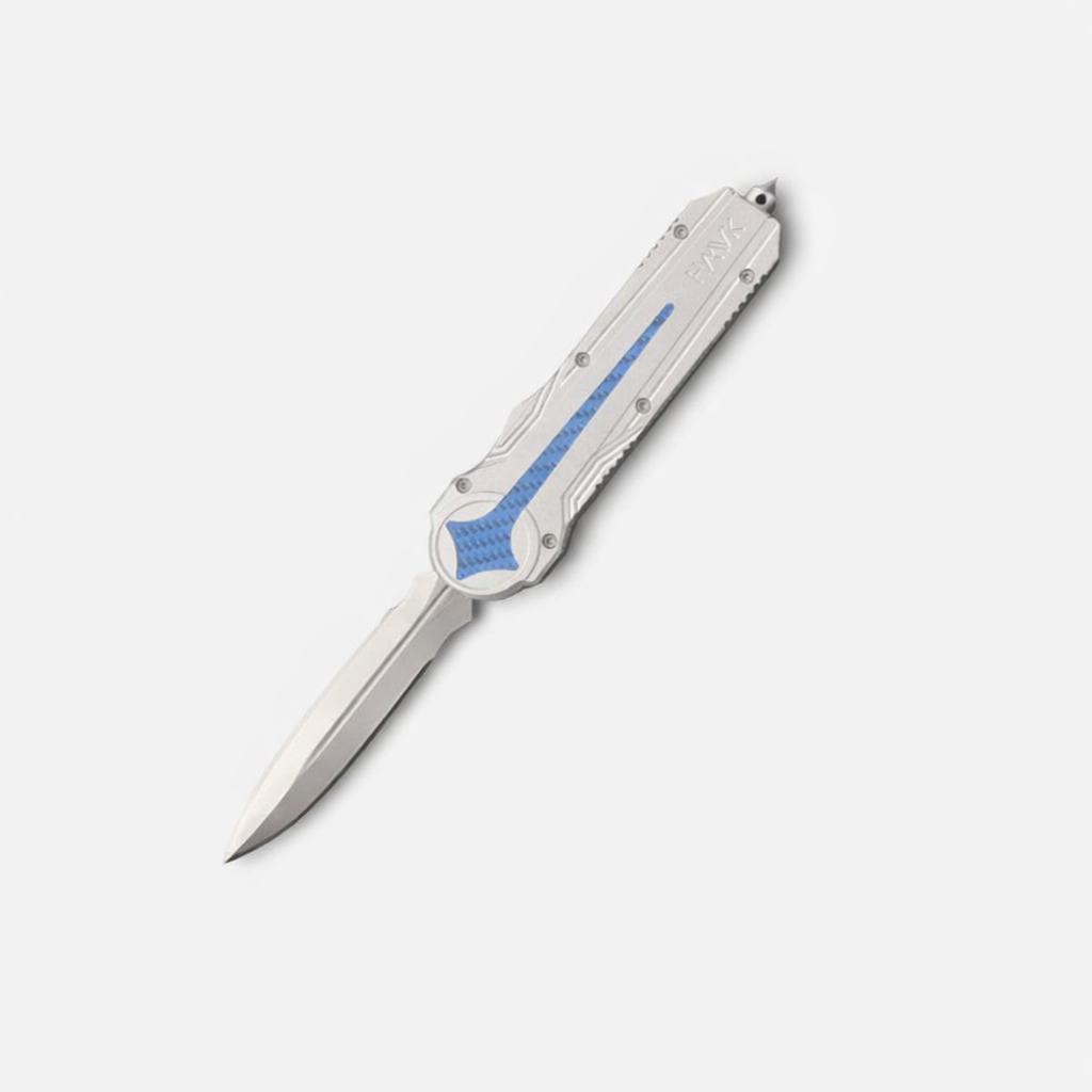 Microtech Dirac Delta OTF Automatic Knife Deployed Front View