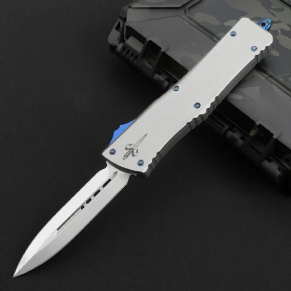 Microtech Ultratech OTF automatic knife with double-edge dagger-style mirror polish blade