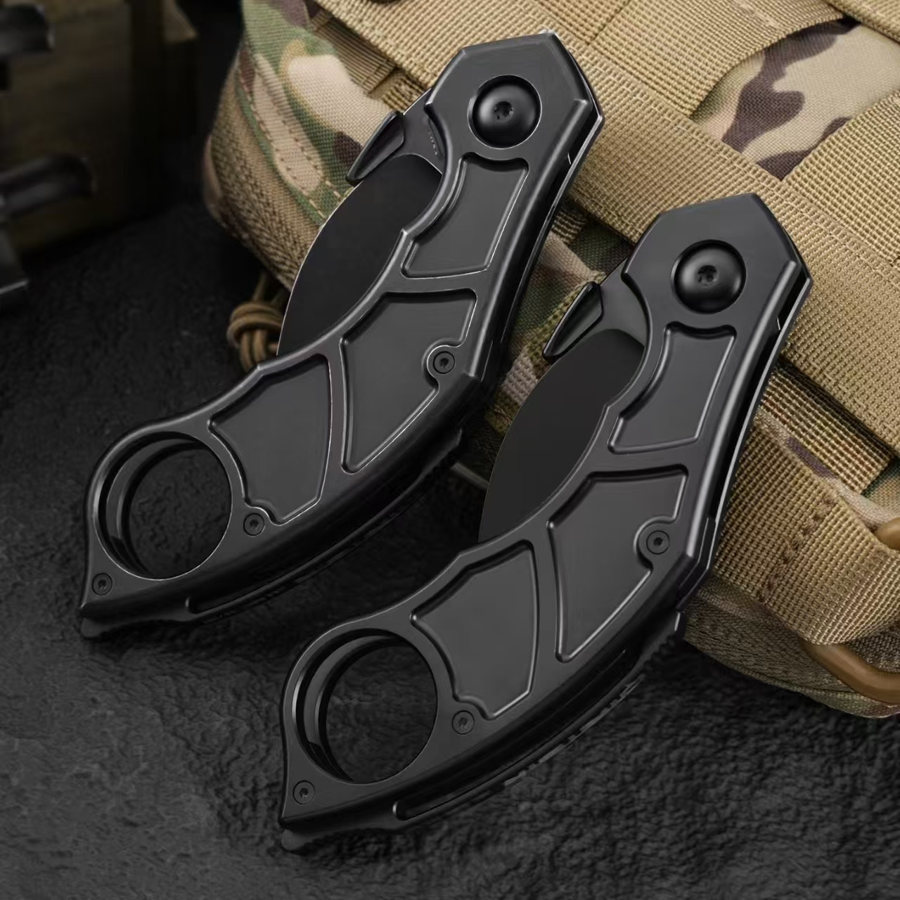 Quartermaster QSE-14 Murtaugh folding karambit knife shown in closed position for EDC carry