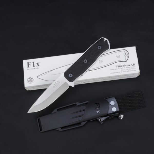 Fällkniven F1x Air Force Survival fixed blade knife with original packaging and Zytel sheath
