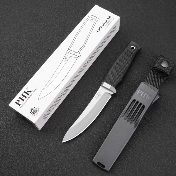 Fallkniven phk professional hunter fixed blade knife with box and zytel sheath