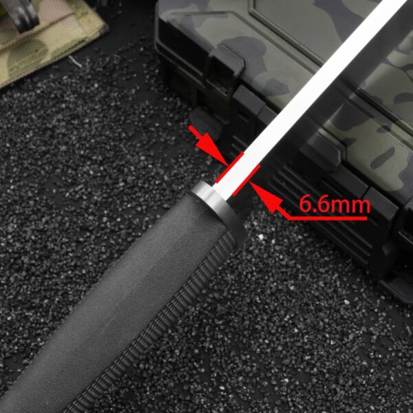 Spine detail of Fallkniven MB10 Modern Bowie fixed blade knife showing blade thickness